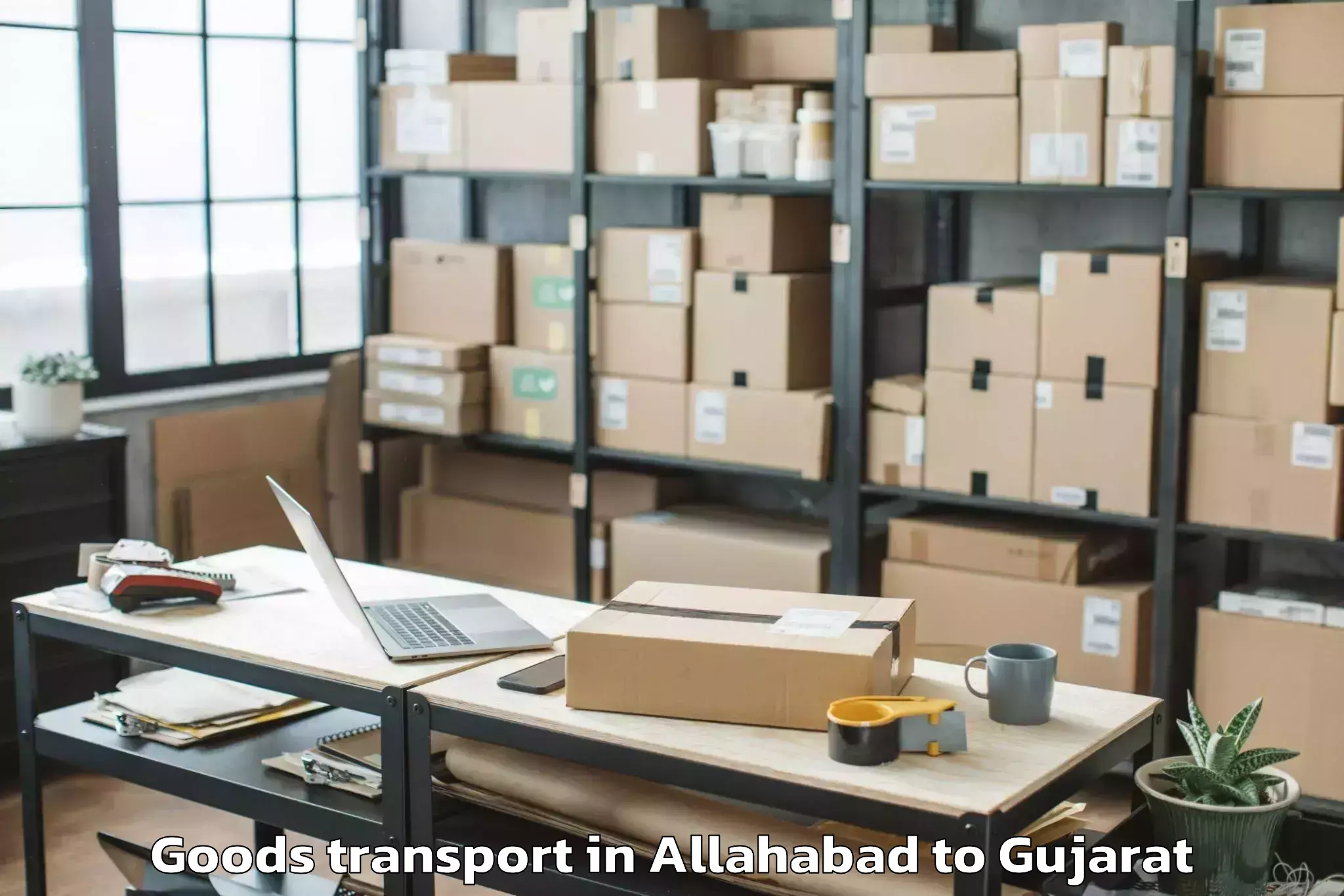 Easy Allahabad to Thasra Goods Transport Booking